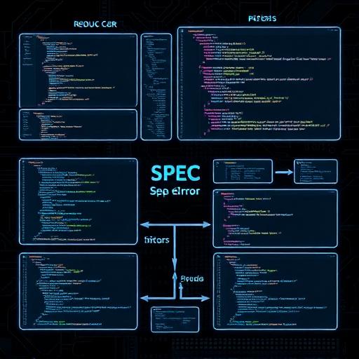 A clean, well-structured codebase displayed on multiple screens, symbolizing efficiency, fewer bugs, and streamlined development workflows